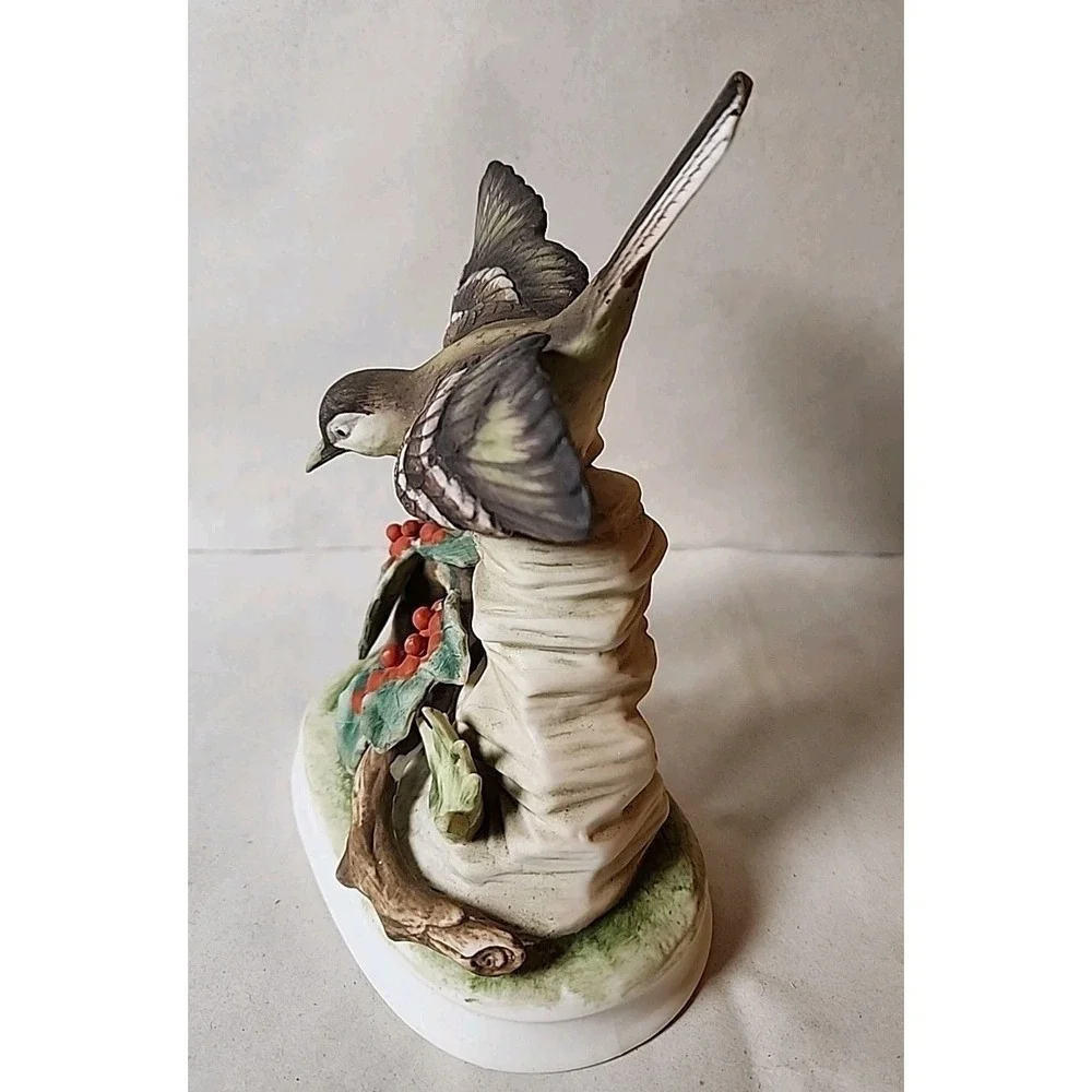 VTG Lot 3 Handpainted Porcelain Birds Figurines Mockingbird, Thrasher, Cardinal*